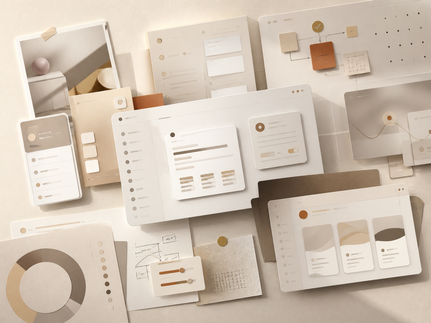 Representational cover art showing layered UX consulting and product improvement artifacts.